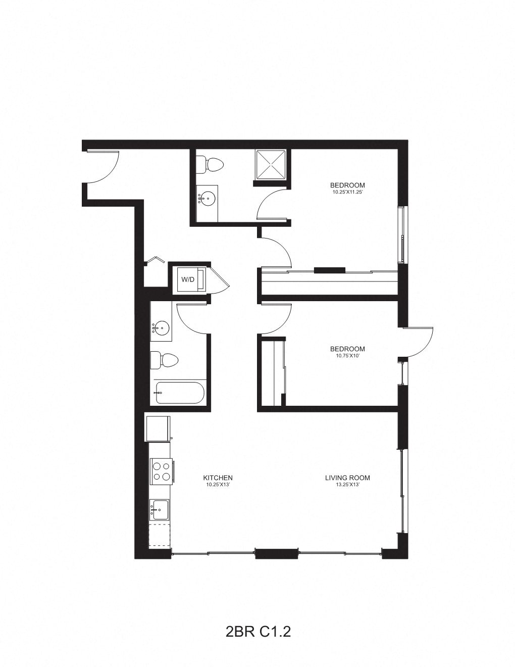 Floor plan layout diagram for C1.2